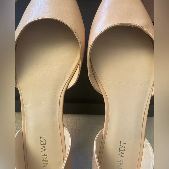 Nude/Natural Nine West Flats (NWOT) - Picture 8 of 12